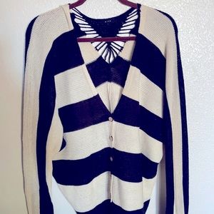 Black and cream sweater
